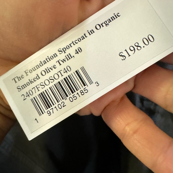 NEW Taylor Stitch green blazer sz44 XL foundation sports coat cotton twill NWT - Picture 13 of 16